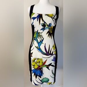 Just Cavalli Floral Bodycon Midi Dress US Size 6